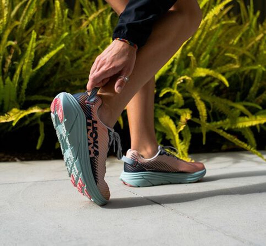 Hoka Australia One One Rincon 2 - Womens Running Shoes Black/Beige - EIWUM-4913